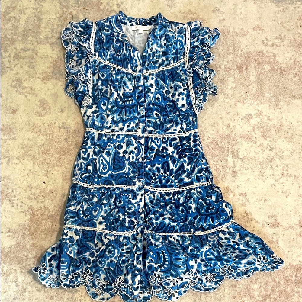 House of Harlow 1960 Blue & White Floral Mini Dress
